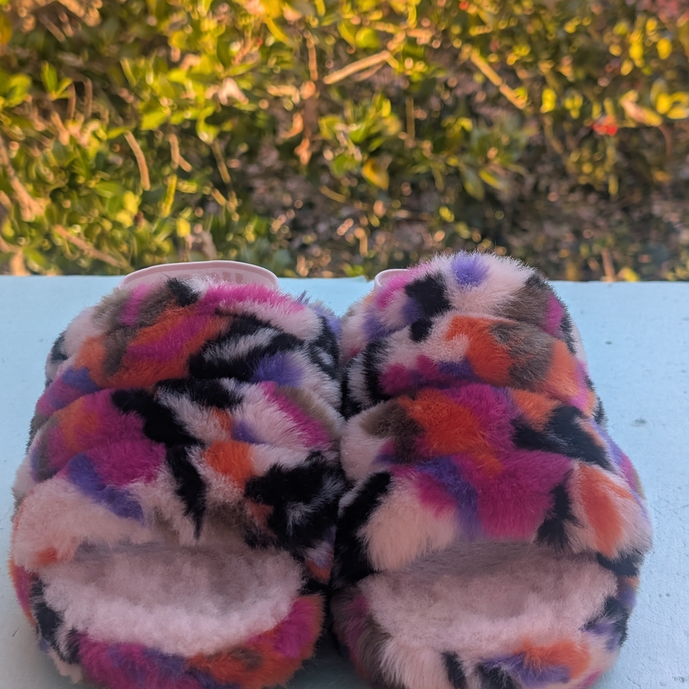 UGG Multicolor Fuzzy Slippers